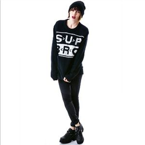 UNIF Pullover knit sweater graphic detail 🤗❤️👍🏻